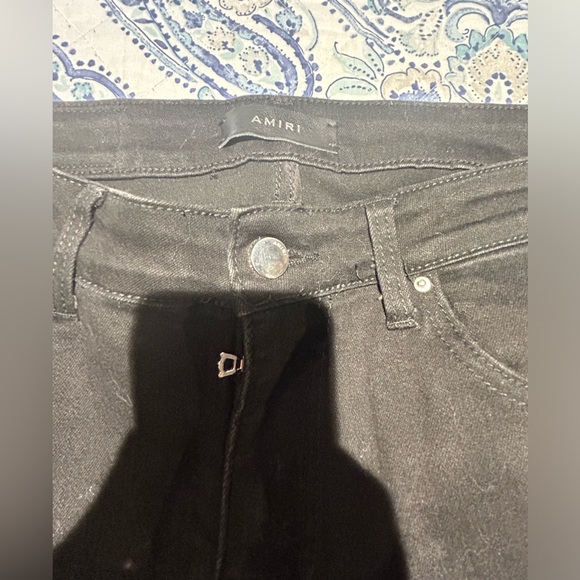 Black Amiri jeans with patches - Picture 3 of 4